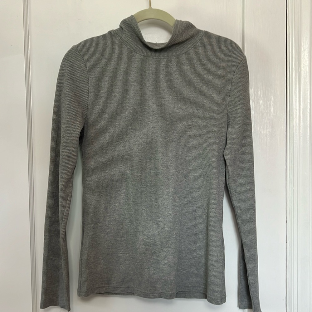 target universal thread grey ribbed thin turtleneck